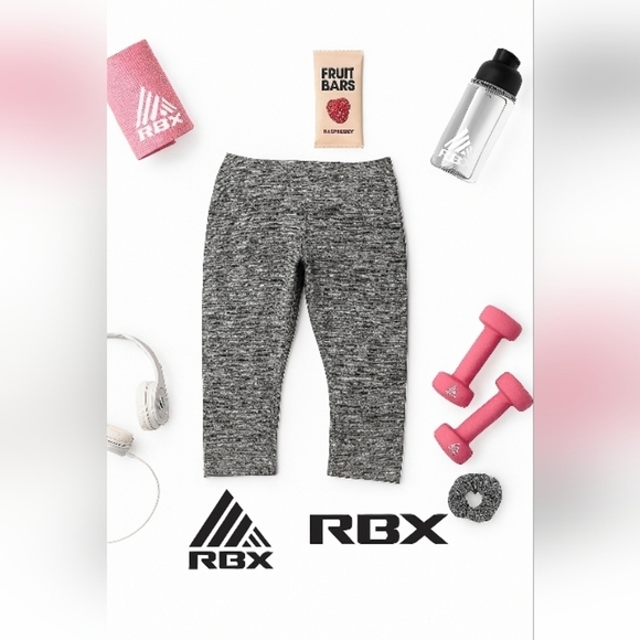 RBX Pants - RBX Gray Cropped Capri Activewear Leggings Small